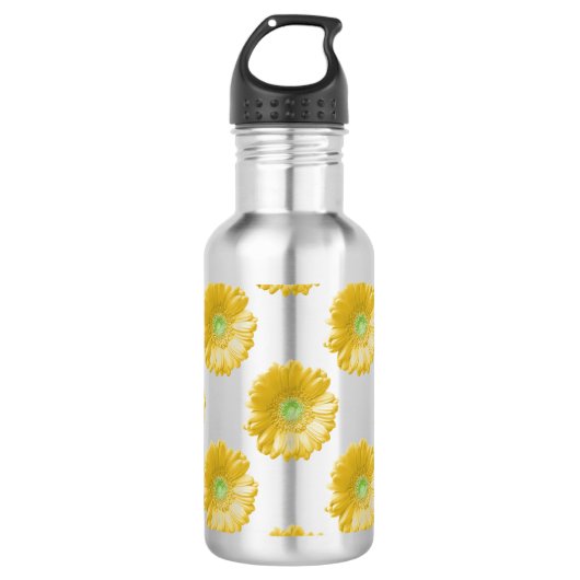 Gele gerbera daisy waterfles  (Voorkant)