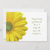 Gele Gerbera Daisy Wedding Invitation Kaart (Achterkant)