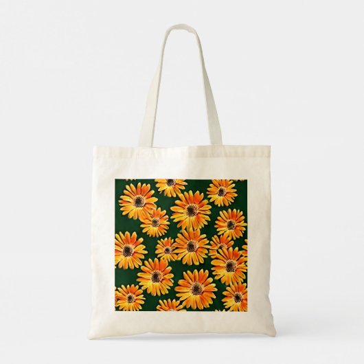 Gele gerbera madeliefje canvas tas (Achterkant)