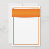 Gele Gerbera met Oranje lintuitnodiging Kaart (Achterkant)