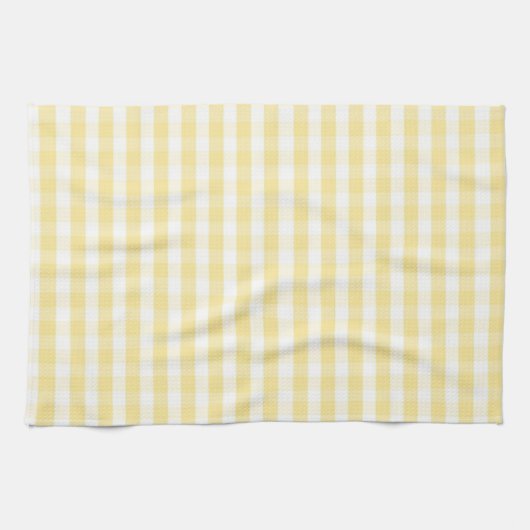Gele geruite keukendoek theedoek (Horizontaal)