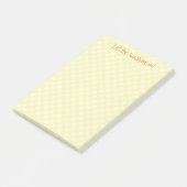 gele geruite notities post-it® notes (Schuin)