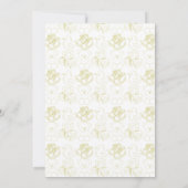 Gele geslachtsneutrale babyshower uitnodiging (Achterkant)