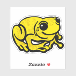 Gele gesleepte pad sticker