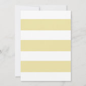 Gele Gestreepte Baby shower Uitnodiging (Achterkant)