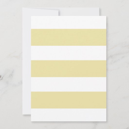 Gele Gestreepte Baby shower Uitnodiging (Achterkant)