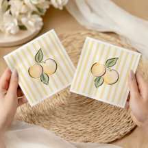 Gele gestreepte oranje citrus baby shower