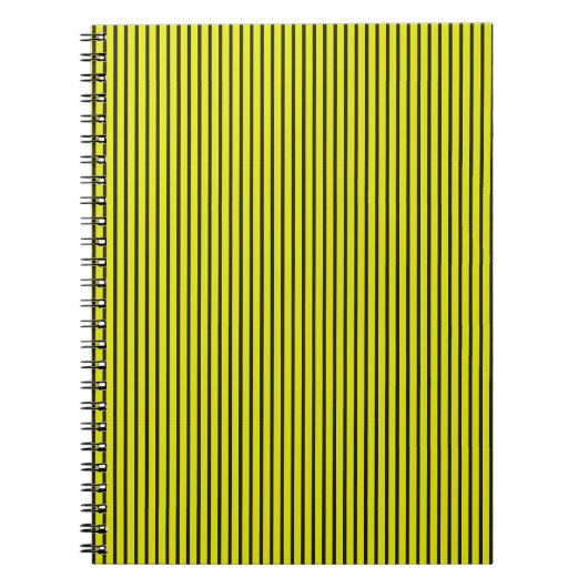 Gele gestreepte textuur notitieboek (Voorkant)
