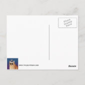 Gele gestripte kat met zonnebril en Pet Briefkaart (Achterkant)