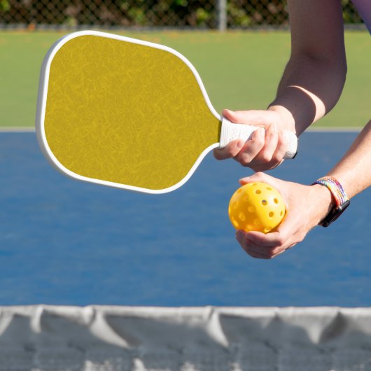 Gele gestructureerd oppervlak met wervelend patroo pickleball paddle (Insitu)