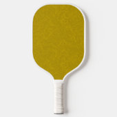 Gele gestructureerd oppervlak met wervelend patroo pickleball paddle (Voorkant)