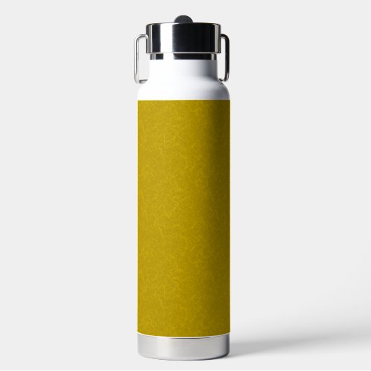 Gele gestructureerd oppervlak met wervelend patroo waterfles (Voorkant)