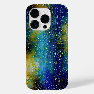 Gele, getextureerde blauw Aqua Crisp Fun Vivid Pat Case-Mate iPhone 14 Pro Hoesje