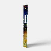 Gele getextureerde Blauwe Crisis Heldere Raindrop  Case-Mate iPhone Case (Achterkant / Rechts)