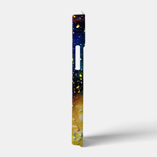 Gele getextureerde Blauwe Crisis Heldere Raindrop Case-Mate iPhone Case (Achterkant / Rechts)