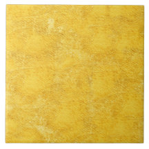 Gele getextureerde keramische tegel