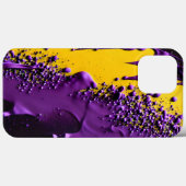 Gele getextureerde Paarse zwartwit Case-Mate iPhone Case (Achterkant (horizontaal))