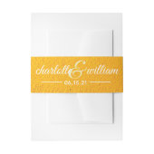 Gele getextureerde Uitnodiging van de Aanwezigheid Uitnodigingen Wikkel (Voorkant Voorbeeld)