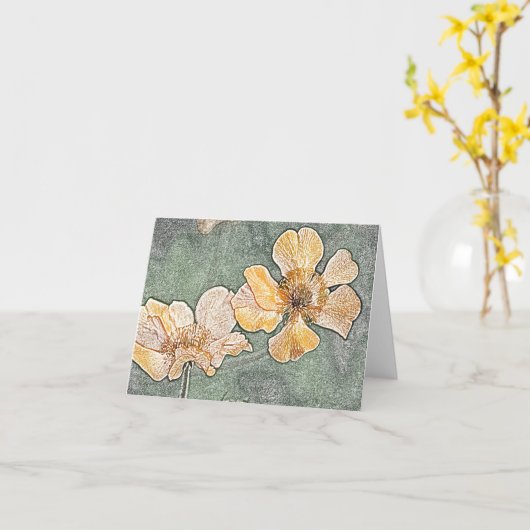 Gele geum notitiekaart (Gele Bloem)