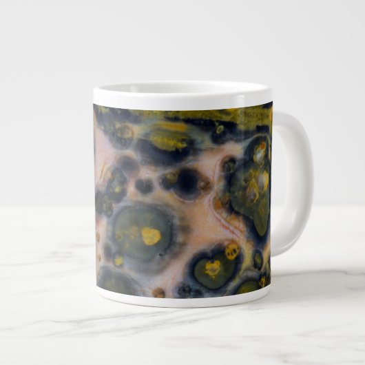 Gele gevlekte Oceaan Jasper Grote Koffiekop (Voorkant rechts)