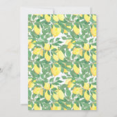 Gele geweldige limonade baby shower kaart (Achterkant)