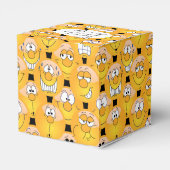 Gele Gezicht 😉 Emoji-ontwerp Bedankdoosjes (Achterkant)