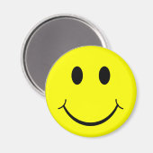 Gele Gezicht - Gelukkige Gezichtsmagneet Magneet (Voorkant / Achterkant)