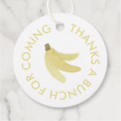 Gele Gingham Banana Party Favor Dank u Labels (Voorkant)