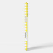 Gele Gingham Check Monogramed Custom Hoesje-Mate Case-Mate iPhone Case (Achterkant / Rechts)