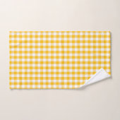 Gele Gingham Check Pattern Bad Handdoek (Handdoek)