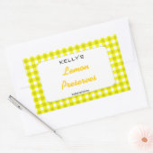 Gele gingham citroen conserven label (Envelop)