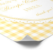 Gele Gingham Coquette Boog Deel een Recept Poster (Hoek)