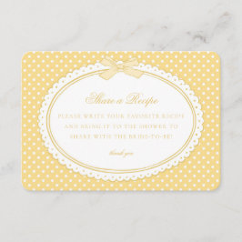 Gele Gingham Coquette Strik Deel Een Recept Informatiekaartje