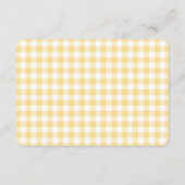 Gele Gingham Coquette Strik Details Kaart (Achterkant)