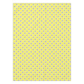Gele Gingham en Paarse Blauwe Bloemen Land Tafelkleed (Voorkant)