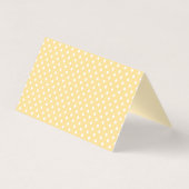 Gele Gingham Flirt Mutsje Tafelkaart Tafel Decorat Kaart (Achterkant)