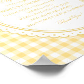 Gele Gingham Flirt Mutsje Tijdscapsule Spel Poster (Hoek)