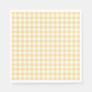 Gele Gingham Flirterige Strik Feest Dessert Servet