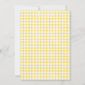 Gele gingham Hoe goed ken je douchespel Kaart (Achterkant)