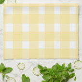 Gele Gingham Keukenhanddoek (Gevouwen)