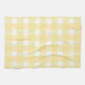 Gele Gingham Keukenhanddoek (Horizontaal)