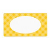 Gele Gingham Labels (Voorkant)