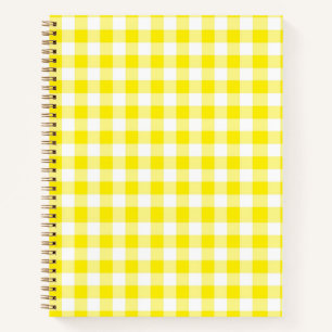 Gele Gingham-laptop Notitieboek