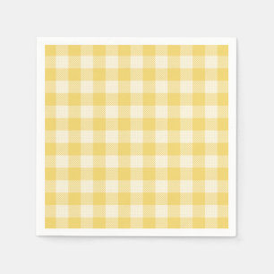 Gele Gingham Oh Baby Papier Napkins Servet