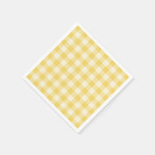 Gele Gingham Oh Baby Papier Napkins Servet (Hoek)