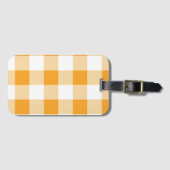 Gele Gingham Pattern Bagagelabel (Voorkant (horizontaal))
