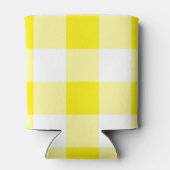 Gele Gingham Pattern Blikjeskoeler (Achterkant)