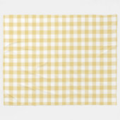 Gele Gingham Pattern Fleece Deken (Voorkant (Horizontaal))