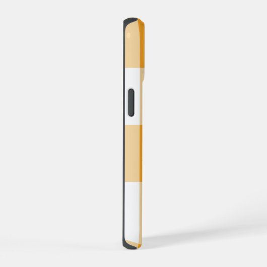 Gele Gingham Pattern iPhone 15 Case (Rechterkant)