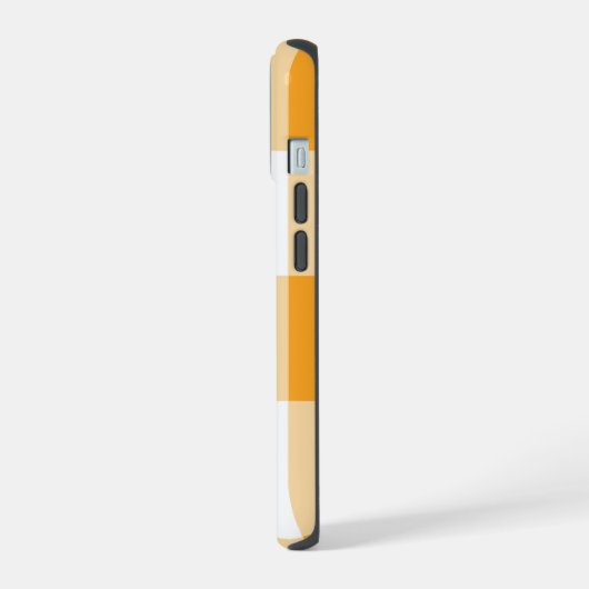 Gele Gingham Pattern iPhone 15 Case (Linkerkant)